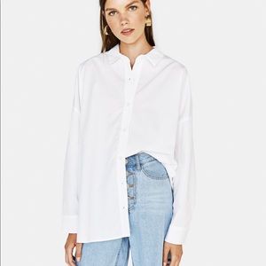 Oversized Poplin Shirt White
